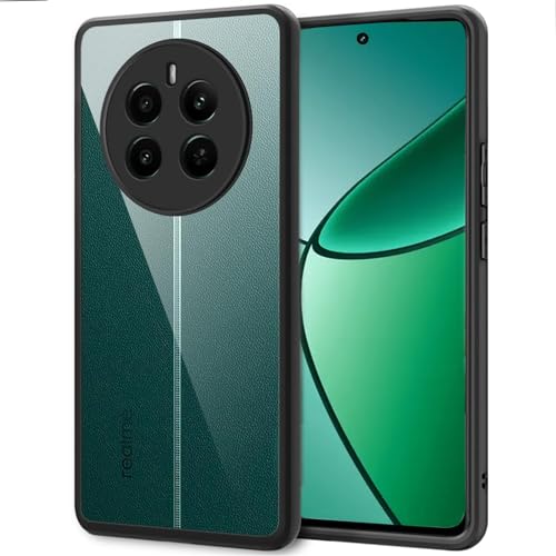 Image of KAPAVER Hybrid Series Back Cover Case Compatible with Realme 12 Plus /Realme P1 / Narzo 70 / Narzo 70 Pro (PC+TPU) (Black)