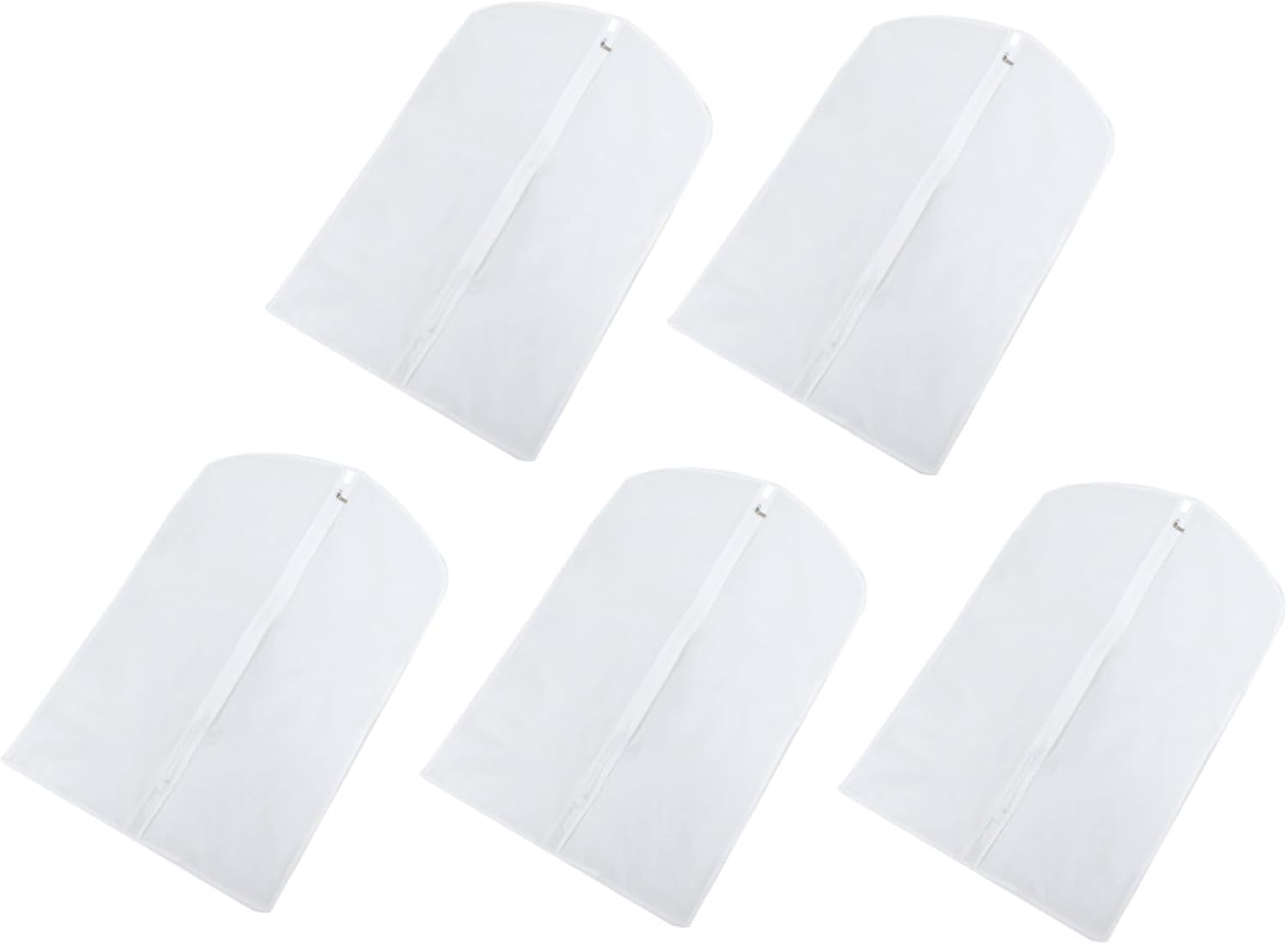 Garneck 5pcs Dust Covers for Closet Peva Overcoat Cover Clothing Storage Bag Wardrobe Hanging Garment Bag