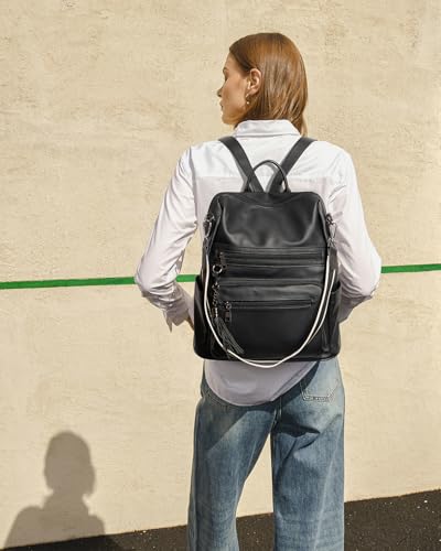 Image of Telena Womens Backpack Purse Vegan Leather Large Travel College Shoulder Bag with Tassel