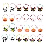 WEKADRIN 24 Piezas Cintas Pelo De Halloween Gomas Elásticas Pelo Sujetapelos Finos Para Festivales De Fiesta