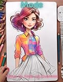  Mode Malbuch: 50 tolle Bilder Für Kinder ab 4 Jahren und Erwachsene (Crayon Lab Malbücher)