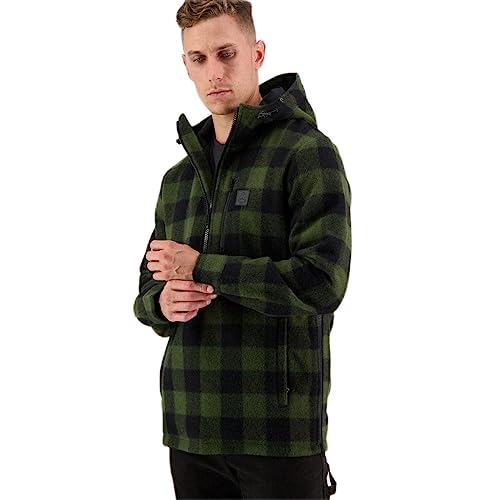 Swanndri Reidston Wool Annorak OliveBlack Check