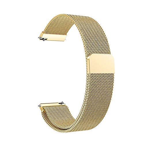 GetTechGo Magnetic Milanese 20mm Strap Compatible with Samsung Galaxy Watch 3 41mm,Galaxy 42mm,Active,Active 2/AmazeFit BIP,Lite,GTS,GTR (42mm)/RealMe Classic,Fashion & watches with 20mm Lugs-Gold (B091NW7ZFD) Amazon Price History, Amazon Price Tracker