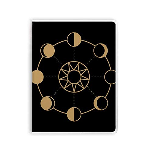 Carnet de notes motif Soleil Lune cahier souple écriture et dessin
