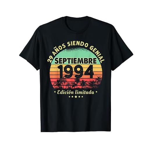 29 Años Cumpleaños Regalo Septiembre 1994 Septiembre 29 Años Camiseta