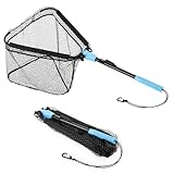 Top 9 Best Kayak Fishing Nets Review 2024 18 Calamus Triangle Floating Fishing Net, Lightweight & Strong Fishing Net with Non-Slip Elastomer Handle, Fish Friendly PVC Coated Nylon Net, Built-in Elastic Lanyard and Belt Clip
