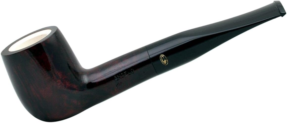 Gasparini Angelo Cortina Briar Straight Billiard Meerschaum Lined Tobacco Smoking Pipe Made in Italy