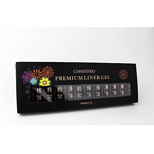 Set de 12 delineadores en gel Christrio Premium miniatura 1