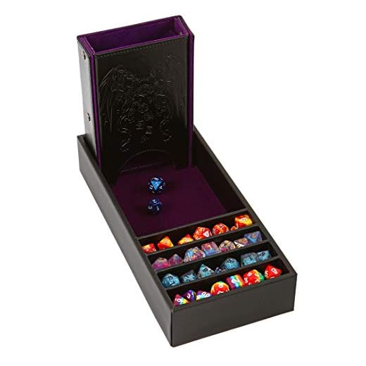 Forged Dice Co. Citadel Dice Tray and Dice Tower - DnD Dice Tray, Dice Box Storage for Dice and Removable Dice Tower - 3 in 1 Dice Rolling Tray, Storage and Tower - Perfect for RPG and Tabletop Gaming