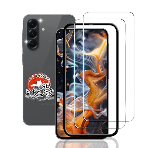 �p Galaxy A56 5G / Galaxy S24 FE �K���X�t�B���� �Q�� �y�K�C�h�g�t�� �w��F�ؑΉ� ���YAGC���Ɏq�f�ށz �p �M�����N�V�[ S24 FE �t�B���� 9H�\�ʍd�x �p Galaxy S24 FE �ی�t�B���� �S�ʕی� �Ϗ�