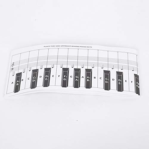 Jewecutger Piano d’entraînement à 88 touches et tableau de notes pour derrière le piano, guide d’aide pédagogique pour étudiants débutants - Les Beatles, Paul McCartney, John Lennon, RIngo Starr, George Harrison Jewecutger Piano d'entraînement à 88 touches et tableau de notes pour derrière le piano, guide d'aide pédagogique pour étudiants débutants – Image 7