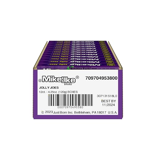 Mike and Ike Theater Box Jolly Joes 4.25oz Pack de 12 miniatura 5