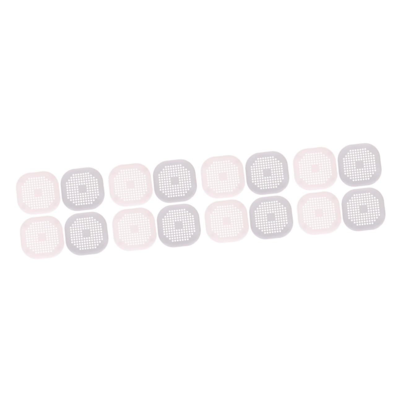 NUOBESTY 16 Teiliges Quadratisches Silikon Abflussfilter Flexibler Haarfänger für Dusche Badewanne Waschbecken Feines Filtersieb gegen Langlebig und Sicher für Haushalt Badezimmer