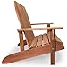 All Things Cedar 54” Wooden Adirondack Loveseat Chair, Outdoor Patio Seating, Natural
