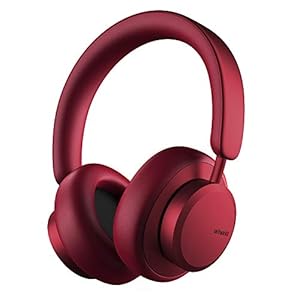 Urbanista Miami Wireless Over-Ear Bluetooth Koptelefoon, 50 uur Speeltijd, Actieve Ruisonderdrukking, Draadloze Headset met Microfoon, met Automatische Oordetectie en Draagtas, Robijn Rood