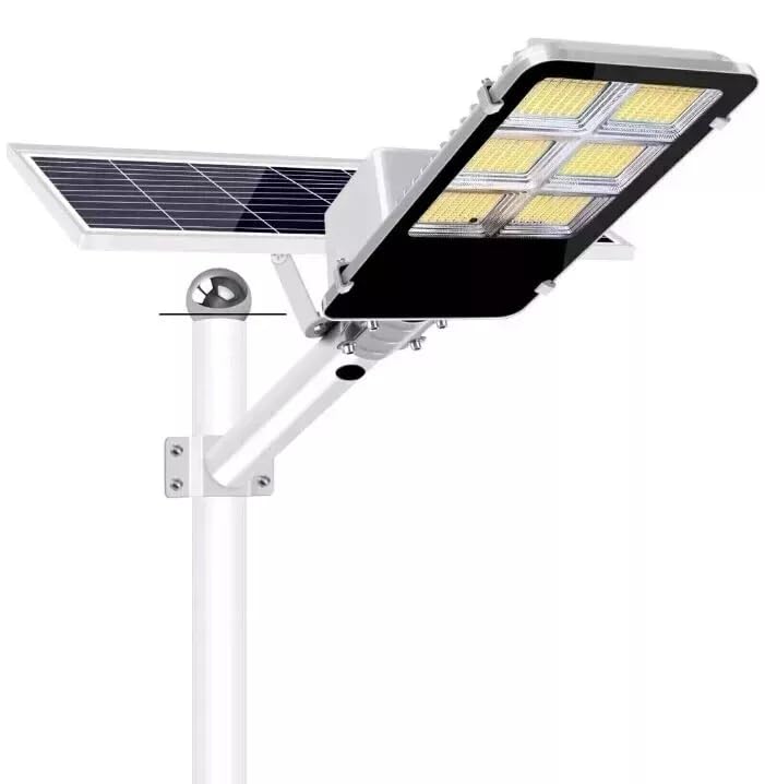 Generico LAMPIONE STRADALE SOLARE 400W FARO LED CON PANNELLO TELECOMANDO CREPUSCOLARE
