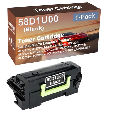 1-Pack Compatible High Yield MX822adxe MX824ade MX824adxe MX826ade MX826adxe Laser Printer Toner Cartridge Replacement for 58D1U00 Printer Cartridge (Black) -  Cuxwill, ZYM-35848
