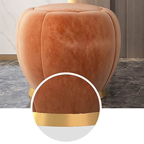 Tabouret pouf ottoman rembourré et banc à chaussures rond de 40 cm - 8