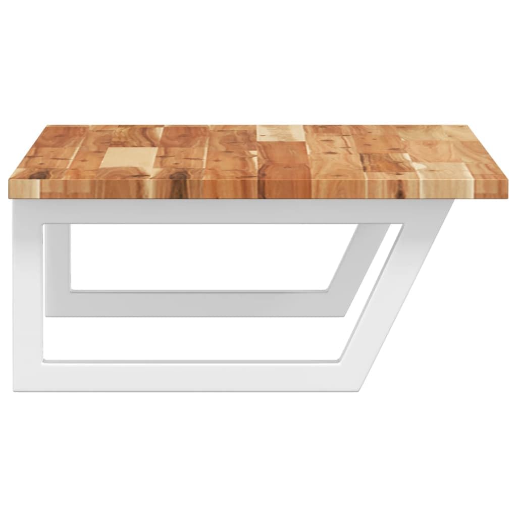 Estantería para lavabo, montaje en pared, acero, madera de acacia | Toallero flotante, forma trapezoidal, versátil, ahorra espacio, estante de baño