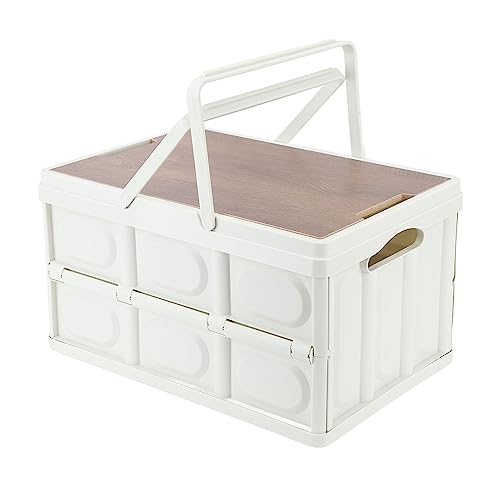 XHTLLO Aufbewahrungsbehälter, PP, Wasserdicht, Verschleißfest, Großes Fassungsvermögen, Große Aufbewahrungsbehälter mit Deckel, Praktische Zusammenklappbare, Zusammenklappbare Aufbewahrungsbehälter(S)