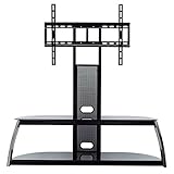 0 Approx Soporte DE PIE con Mueble APPST07E para Pantallas DE 30\'-63\' (76-160CM) Maximo 60KG VESA Maximo 600X400 2 ESTANTES DE Cris