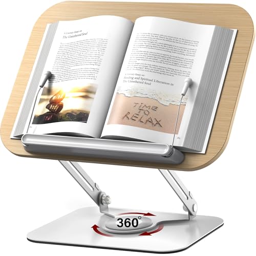 Suporte de Leitura Ajustável com Base Rotativa