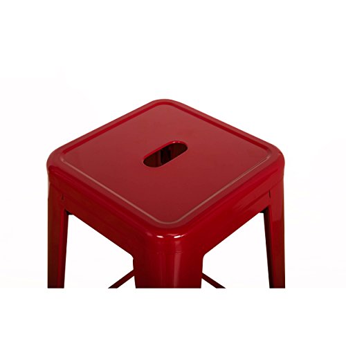 Vogue Furniture Direct Barstool 24" Backless Metal Stools Red (Set Of 2)-Vf1571002 #TOP5