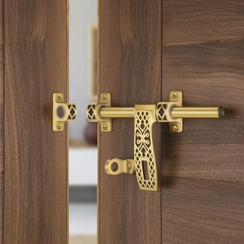 Image of COMPASS Diamod Series Brass Heavy Aldrop for Single Door for Home /Office Door (Coffee Antique, 10 Inch)