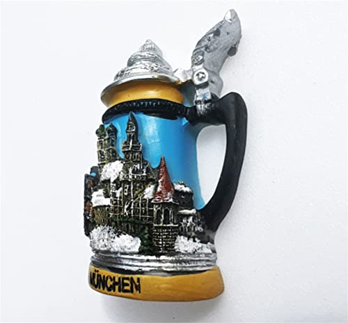 Imán Refrigerador Munich Alemania Souvenir Pintado a Mano miniatura 2