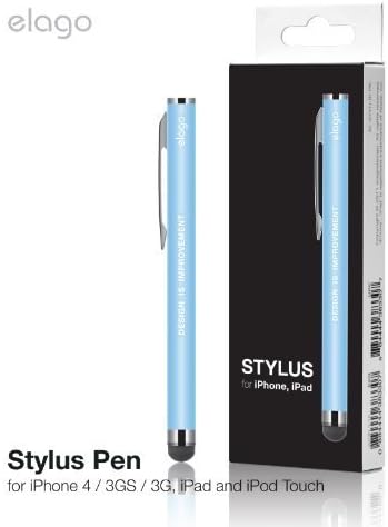 elago® Stylus [Clip][Pastel Blue] - [Reliable][Simple Design][PenClip] - for iPad, iPad Pro, iPad Mini and iPhone