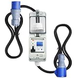 Contatore elettrico digitale portatile 230 V 16 A, misuratore di corrente per presa con in...