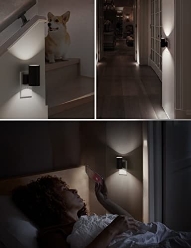 Image of L LOHAS LED Night Light, Bright Night Light, Night Lights Plug into Wall, 5000K Daylight White, Dimmable Nightlights with Light Sensor, Decorative Nightlight for Hallway Bathroom Kitchen, 4 Pack