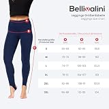 Bellivalini Damskie Legginsy Termo z Podszewką ze Strzemiączkiem na Zimę Ocieplane Apre Ski BLV50-321 (Granatowy, S)