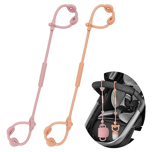 CLDY Attrape-gobelets en silicone avec chaîne factice pour jouets de bébé, sangles de sécurité sans BPA pour jouets, sangle de retenue pour gobelet pour poussette, chaise haute, siège de voiture