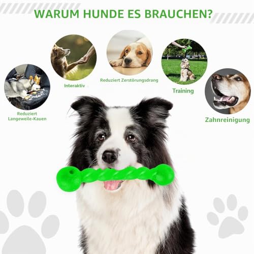 QYRDBGY Hundespielzeug Wurfstick, 3 Stück Gummi Spirale Kauknochen Strapazierfähig Wurfspielzeug Hund Dauerhaft Kauspielzeug Hund Haustier Mundpflege für Kleine, Mittelgroße und Große Hunde
