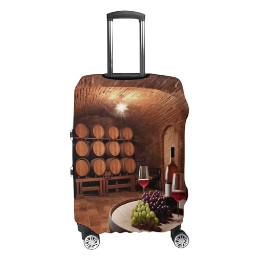Red Wine Cellar Luggage Cover, Washable Elastic Suitcase Cover Protector Fit 18-32 Inch Luggage4
