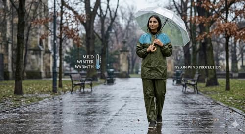 Image of Ranger Unisex 1 Set Rain Suit with Hooded Jacket & Trouser | TPU Coated Bike Riding Wear with Seam Sealed Protection