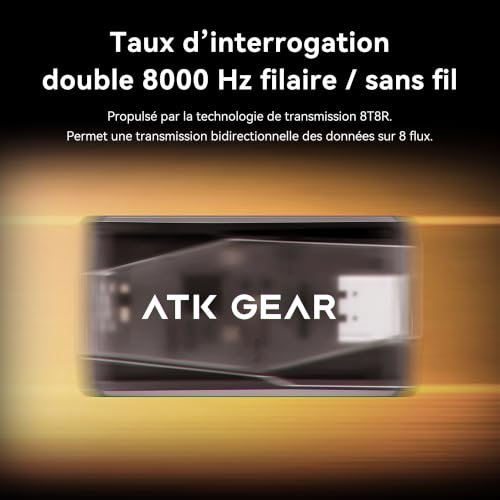 ATK Dragonfly A9 Air Souris Gaming sans Fil - Blanc ombré – vue 7