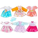 Huang Cheng Toys 6 Sets Baby Doll Clothes for 12-14 Inch Girl Doll,