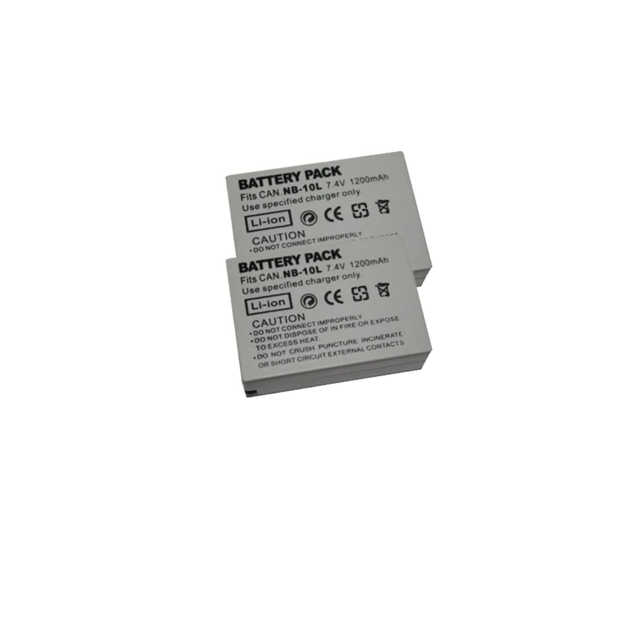 Batterie NB-10L pour Canon PowerShot G16 SX60HS - Évitez la panne d'énergie grâce au pack de 2