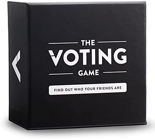 Image of Awestuffs The Voting Game Adult Party Card Game, Black and White, Paper, Find Out Who Your Friends are, 10x10 cm