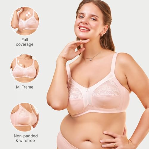 Image of Enamor Innovations Fabcool M-Frame Side Shaper Panel Women's Cotton Everyday Bra - Non Padded, Wirefree, Full Coverage - A014 (Available in Plus Sizes)