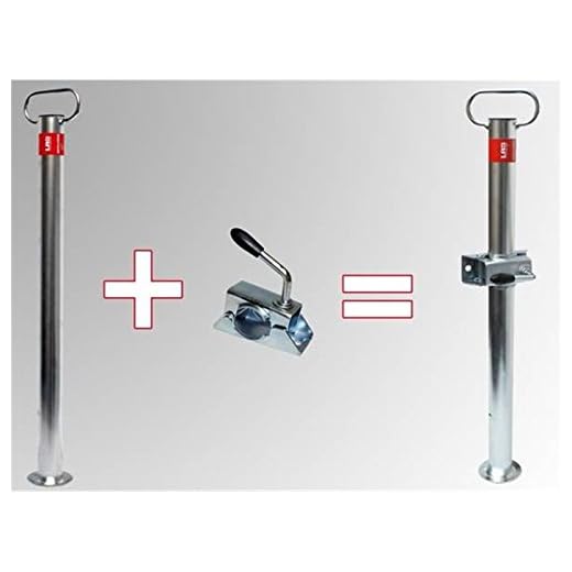 LAS 10628 – soporte para remolque, de 48 x 700 mm, con rueda direccional de 48 mm