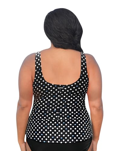 Women's Plus Size 1X-8X Chlorine Resistant Print V-Neck Swimdress One Piece Swimsuit2