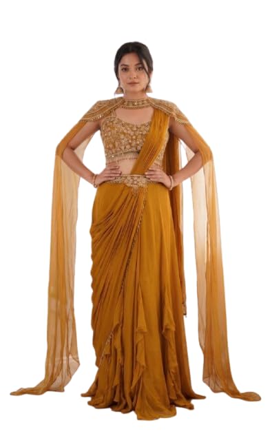Lehenga choli Womens And Girls Soft Rangoli Silk Saree With Full-Stitched Blouse With Embroidery Work Wedding navratri party letest Musterd-image-36
