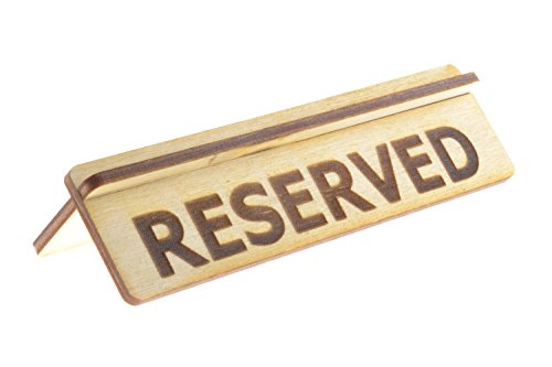 Reserved Table Sign - for Restaurants, Cafes, Bars. Made from sustainable Plywood, Flat-Packed for Easy Assembly