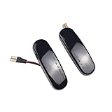 PBHOVIITG 2 Stück dynamische Seitenmarkierungsleuchte, Repeater-Lampe for Fiat, Abarth, Punto, Grande, Panda 199, Doblo, Fiorino 3, Idea 350, Linea 323 110(Dynamic Smoked Black)