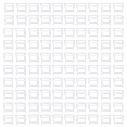 Sjzbin 100Pcs 1.5Mm Tiles Leveler Spacers, Tile Leveling Clips 1/16'' (1.5Mm) Laser Level Self-Leveling 4D Cross Line Tiling Floor Laser Tool, White #TOP16