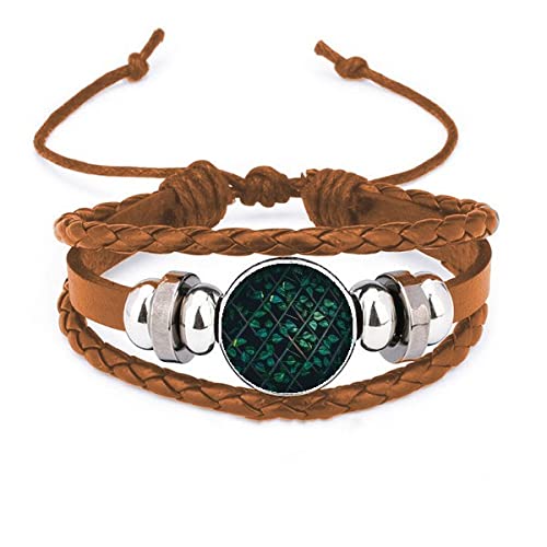 Bracelet en cuir Dewdrop style bohème pour sortie nature