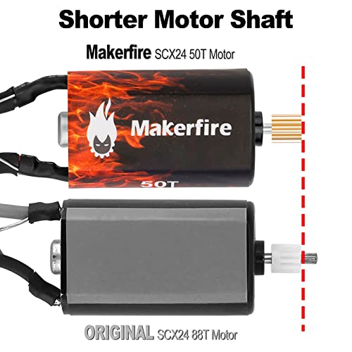 Rc Motor 050 50T High Torque Brushed Motor With Motor Mount And Big Metal Gear For 1/24 Rc Crawler Axial Scx24 Axi00002 Axi00001 Axi90081 Axi00004 Upgrade Parts (50T, 1) #TOP5